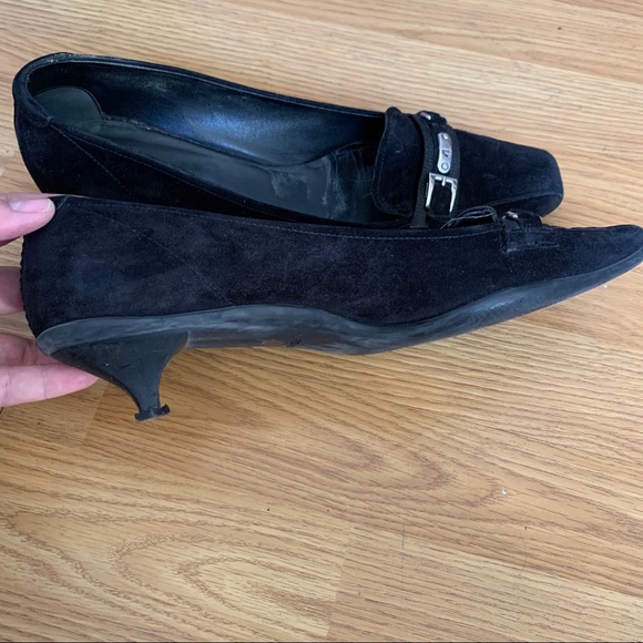 PRADA Suede Kitten Heel Square Toe - Picture 5 of 8